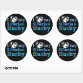 Ik hou van mijn Siberian Husky Large Sticker (Vel)