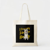 Ik hou van mijn Siberian Husky | Sneeuwkraan Tote Bag (Voorkant)