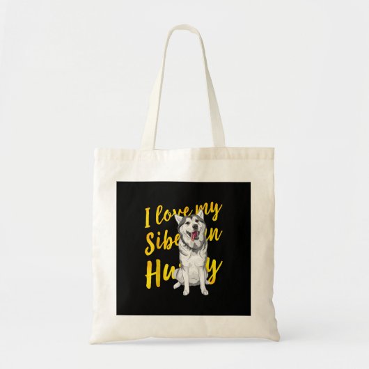 Ik hou van mijn Siberian Husky | Sneeuwkraan Tote Bag (Voorkant)