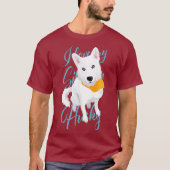 Ik hou van mijn Siberian Husky White sneeuwhond me T-shirt (Voorkant)