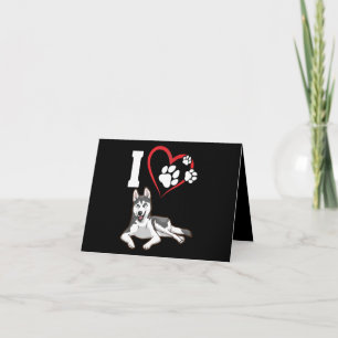 Ik hou van mijn siberische husky hond Home Decor Bedankkaart