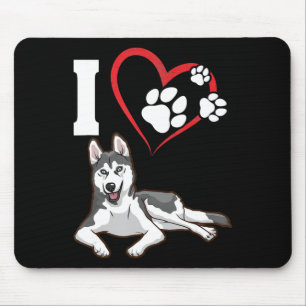 Ik hou van mijn siberische husky hond Home Decor Muismat