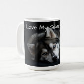 Ik hou van mijn Siberische Husky Koffiemok (Voorkant links)
