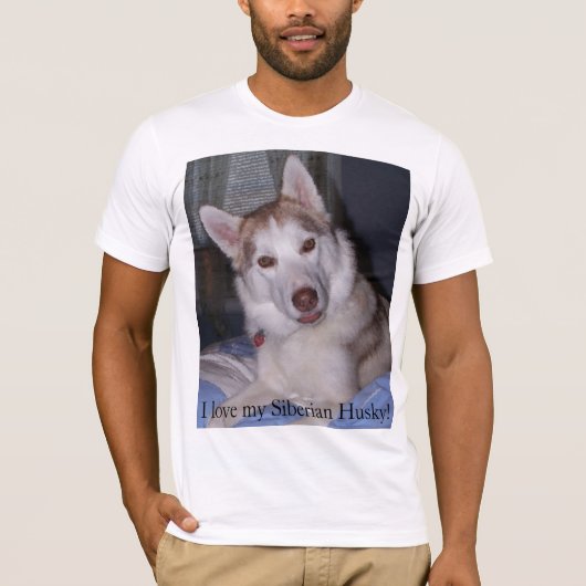 Ik hou van mijn Siberische Husky! T-shirt (Voorkant)
