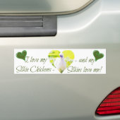 "Ik hou van mijn Silkie kippen!" Bumpersticker (Op auto)