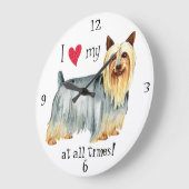 Ik hou van mijn Silky Terrier Grote Klok (Hoek)