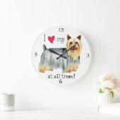 Ik hou van mijn Silky Terrier Grote Klok (Huis)