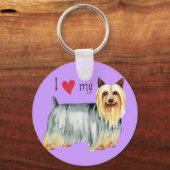 Ik hou van mijn Silky Terrier Sleutelhanger (Voorkant)