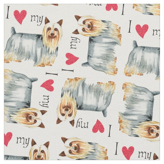 Ik hou van mijn Silky Terrier Stof (Close Up)