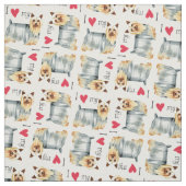 Ik hou van mijn Silky Terrier Stof (Swatch)