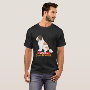 Ik hou van mijn Sint Bernard Cute Hondenliefhebber T-shirt