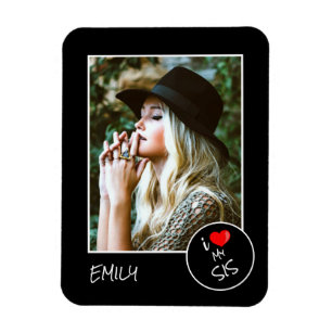 Ik hou van mijn SIS, aangepaste foto - op maat gem Magneet