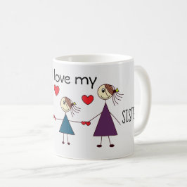 Ik hou van mijn SISTERS Schattige Stick Sisters Koffiemok