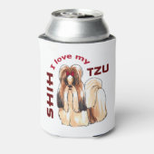 Ik hou van mijn sjiitische Tzu Blikjeskoeler (Blikje Achterkant)