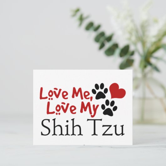 Ik hou van mijn sjiitische Tzu Briefkaart (Staand voorkant)