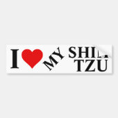 Ik hou van mijn sjiitische Tzu Bumpersticker (Voorkant)