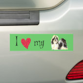 Ik hou van mijn sjiitische Tzu Bumpersticker (Op auto)