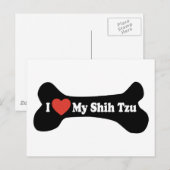 Ik hou van mijn sjiitische Tzu - hondenbont Briefkaart (Voorkant / Achterkant)