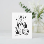 Ik hou van mijn sjiitische Tzu ik hou van paardepo Kaart (Staand voorkant)