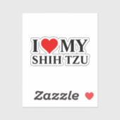 Ik hou van mijn sjiitische Tzu Sticker (Vel)