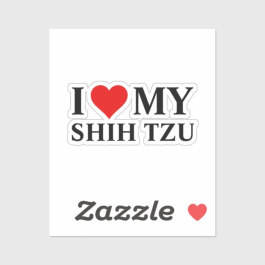 Ik hou van mijn sjiitische Tzu Sticker (Vel)