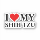 Ik hou van mijn sjiitische Tzu Sticker (Voorkant)