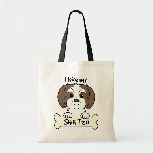 Ik hou van mijn sjiitische Tzu Tote Bag (Voorkant)
