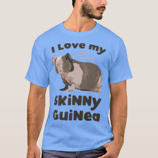 Ik hou van mijn Skinny Guinee Hairless Guinee Pig  T-shirt