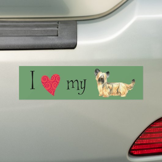 Ik hou van mijn Skye Terrier Bumpersticker (Op auto)