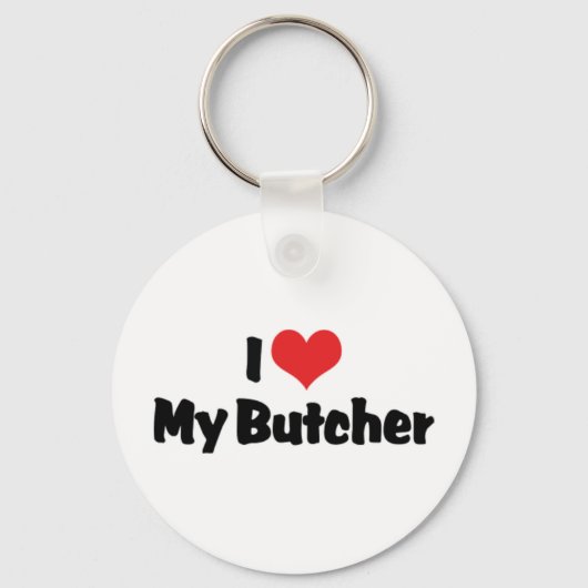 Ik hou van mijn slagerssleutelhanger sleutelhanger (Voorkant)