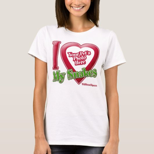Ik hou van mijn slangen - Foto T-shirt (Voorkant)