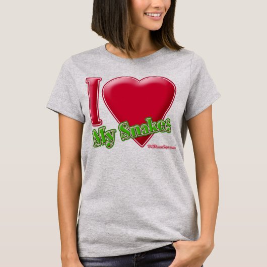 Ik hou van mijn slangen t-shirt (Voorkant)