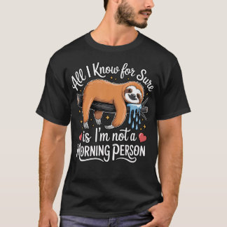 Ik hou van mijn slaperige luiaard die niet uit bed t-shirt