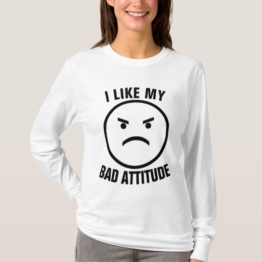 IK HOU VAN MIJN SLECHTE ATTITUDE T-Shirts (Voorkant)