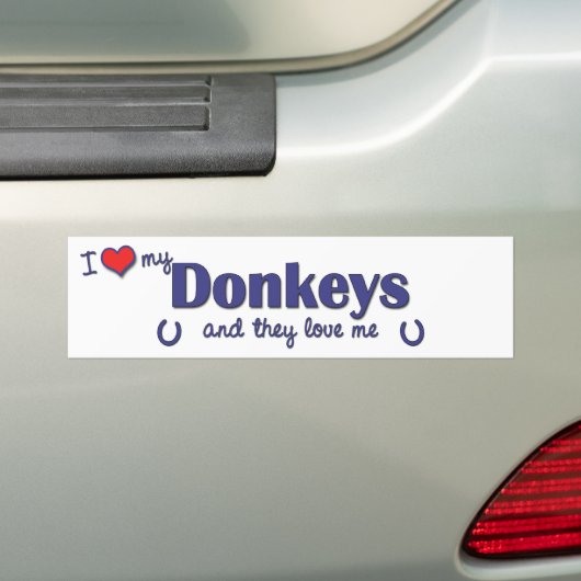 Ik hou van mijn sleutels (meerdere sleutels) bumpersticker (Op auto)