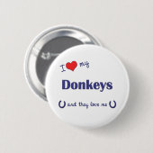 Ik hou van mijn sleutels (meerdere sleutels) ronde button 5,7 cm (Voorkant /achterkant)