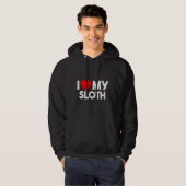 Ik hou van mijn Sloth Nap Luzy Hoodie (Voorkant volledig)