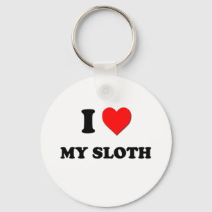 Ik hou van Mijn Sloth Sleutelhanger