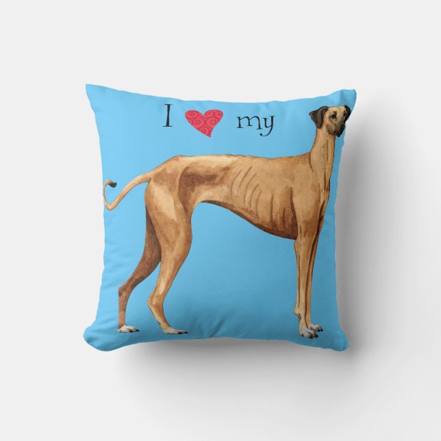 Ik hou van mijn Sloughi Kussen (Voorkant)