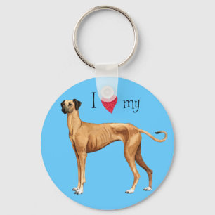 Ik hou van mijn Sloughi Sleutelhanger