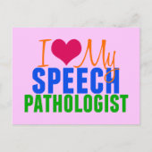 Ik hou van mijn SLP (roze) Briefkaart (Voorkant)