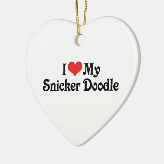 Ik hou van mijn Snicker Doodle Keramisch Ornament (Links)
