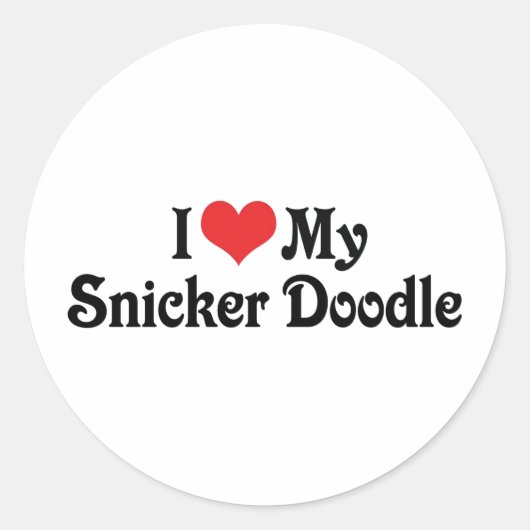 Ik hou van mijn Snicker Doodle Ronde Sticker (Voorkant)