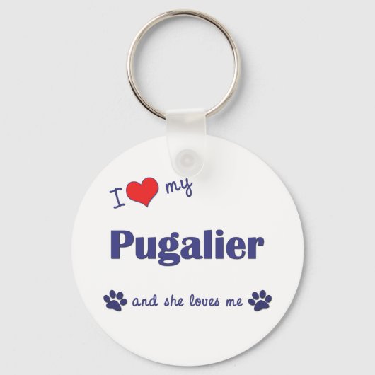 Ik hou van mijn snoepjesmaker (Vrouw Dog) Sleutelhanger (Voorkant)