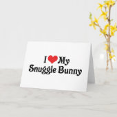 Ik hou van mijn snuggle Bunny Kaart (Gele Bloem)