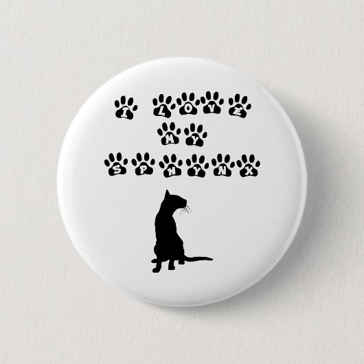 Ik hou van mijn snuitje—Zwarte tekst Ronde Button 5,7 Cm (Voorkant)