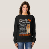 Ik hou van mijn Sock Stealing Lulling Pommeren F Trui (Voorkant volledig)