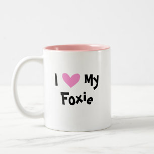 Ik hou van mijn soepele fox terrier tweekleurige koffiemok