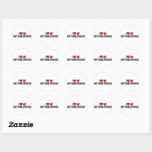Ik hou van mijn software engineer ronde sticker (Vel)