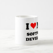 Ik hou van mijn softwareontwikkelaar koffiemok (Center)